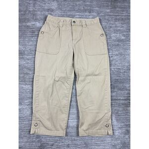 Gander Mountain Pants‎ Womens 12 Beige Capri Cotton Spandex Casual
